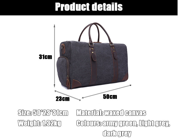 Logan Quality Canvas Travel Bag - trendyful