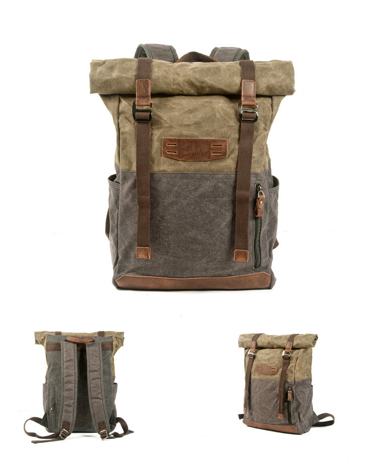 Voyager-waxed-canvas-backpack-trendyful