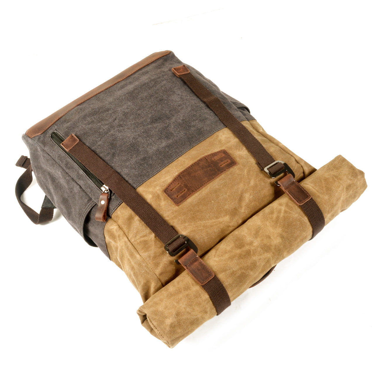 Voyager-waxed-canvas-backpack-trendyful