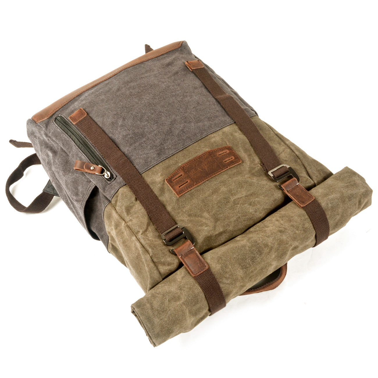 Voyager-waxed-canvas-backpack-trendyful