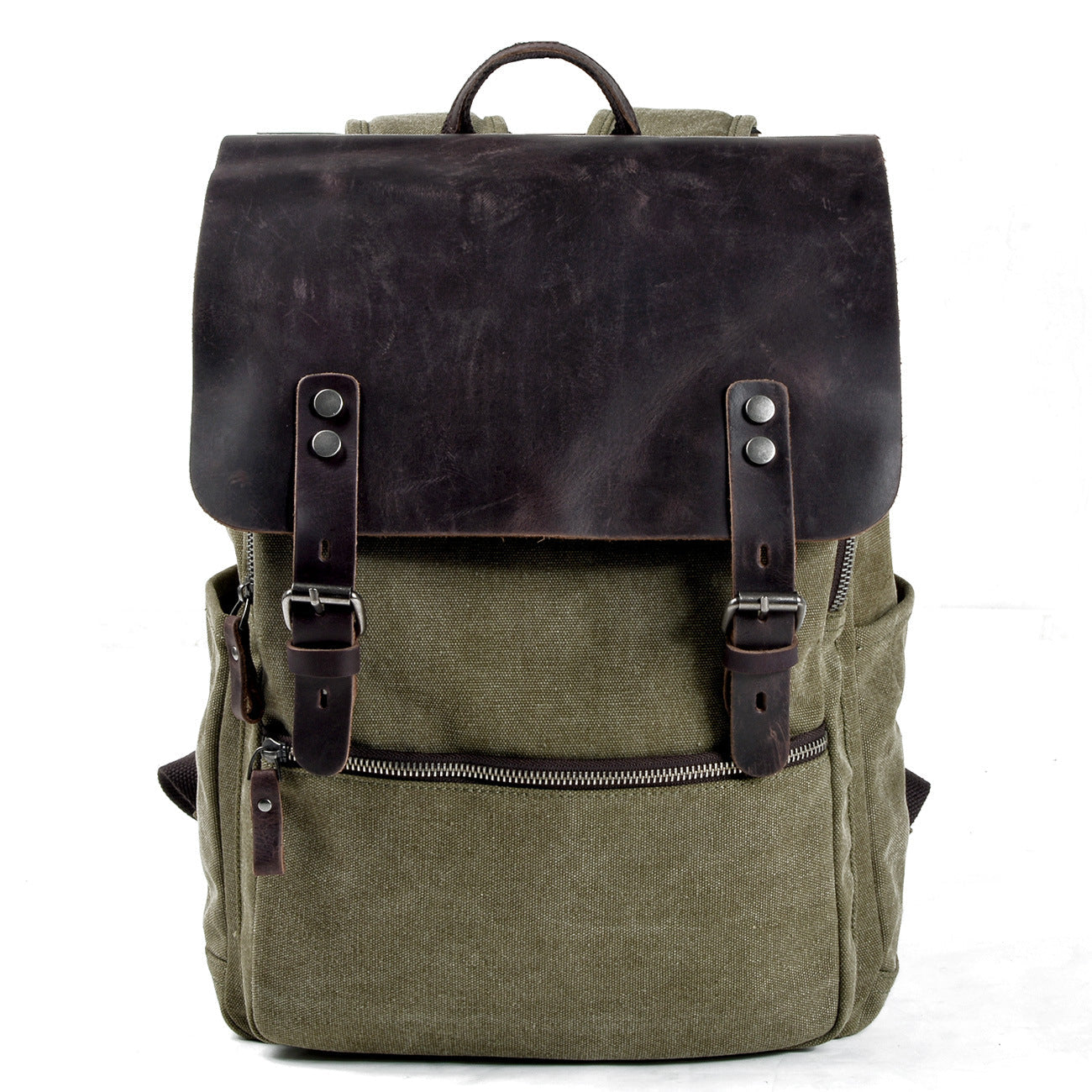 canvas-leather-backpack-trendyful