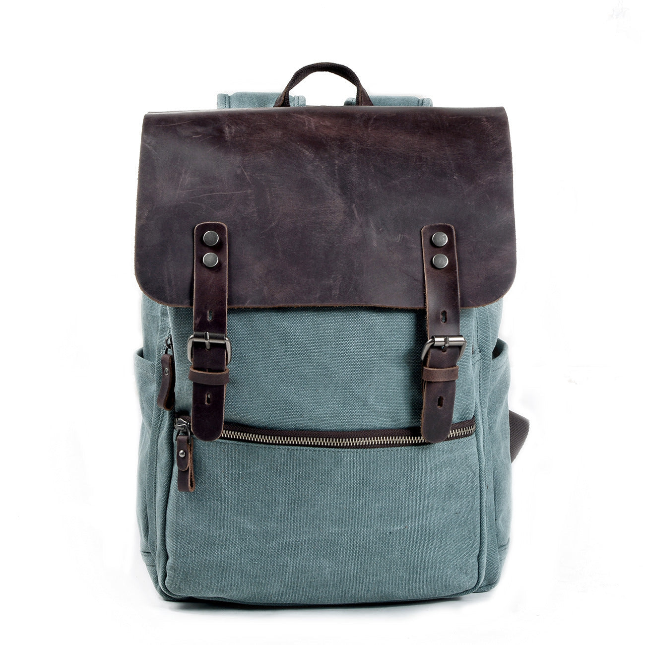 canvas-leather-backpack-trendyful