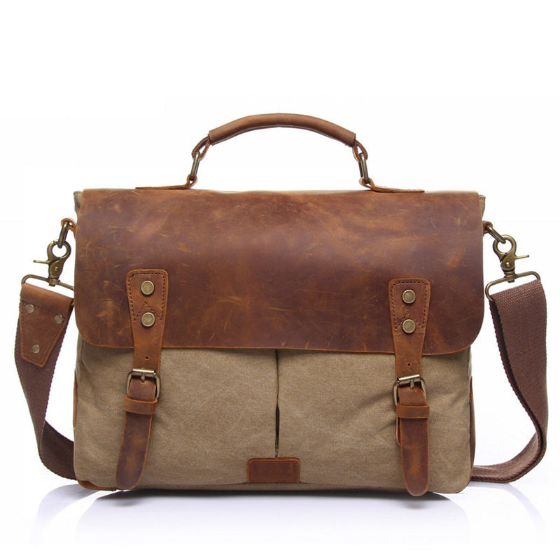 Lincoln Canvas Messenger Bag | Laptop Bag | Satchel Bag - trendyful