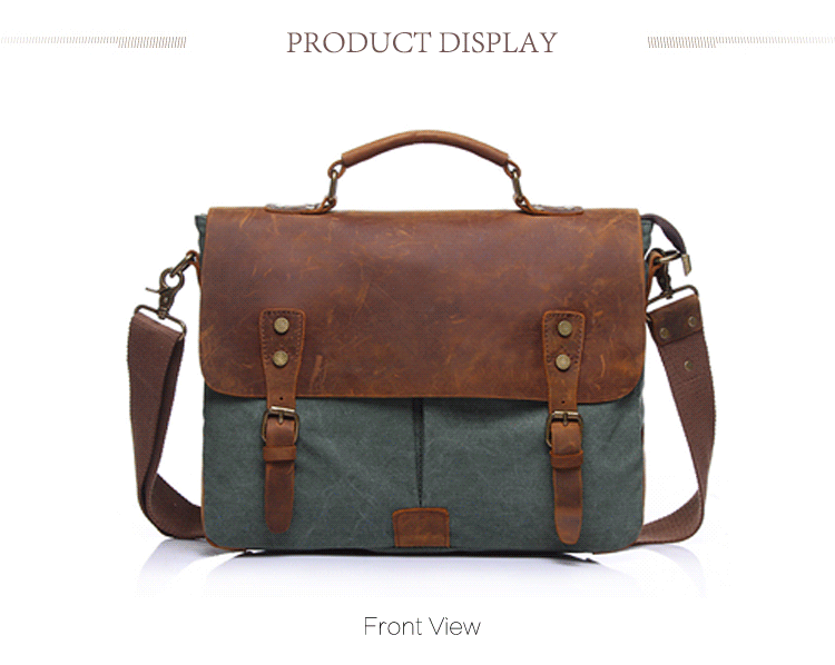 Lincoln Canvas Messenger Bag | Laptop Bag | Satchel Bag - trendyful