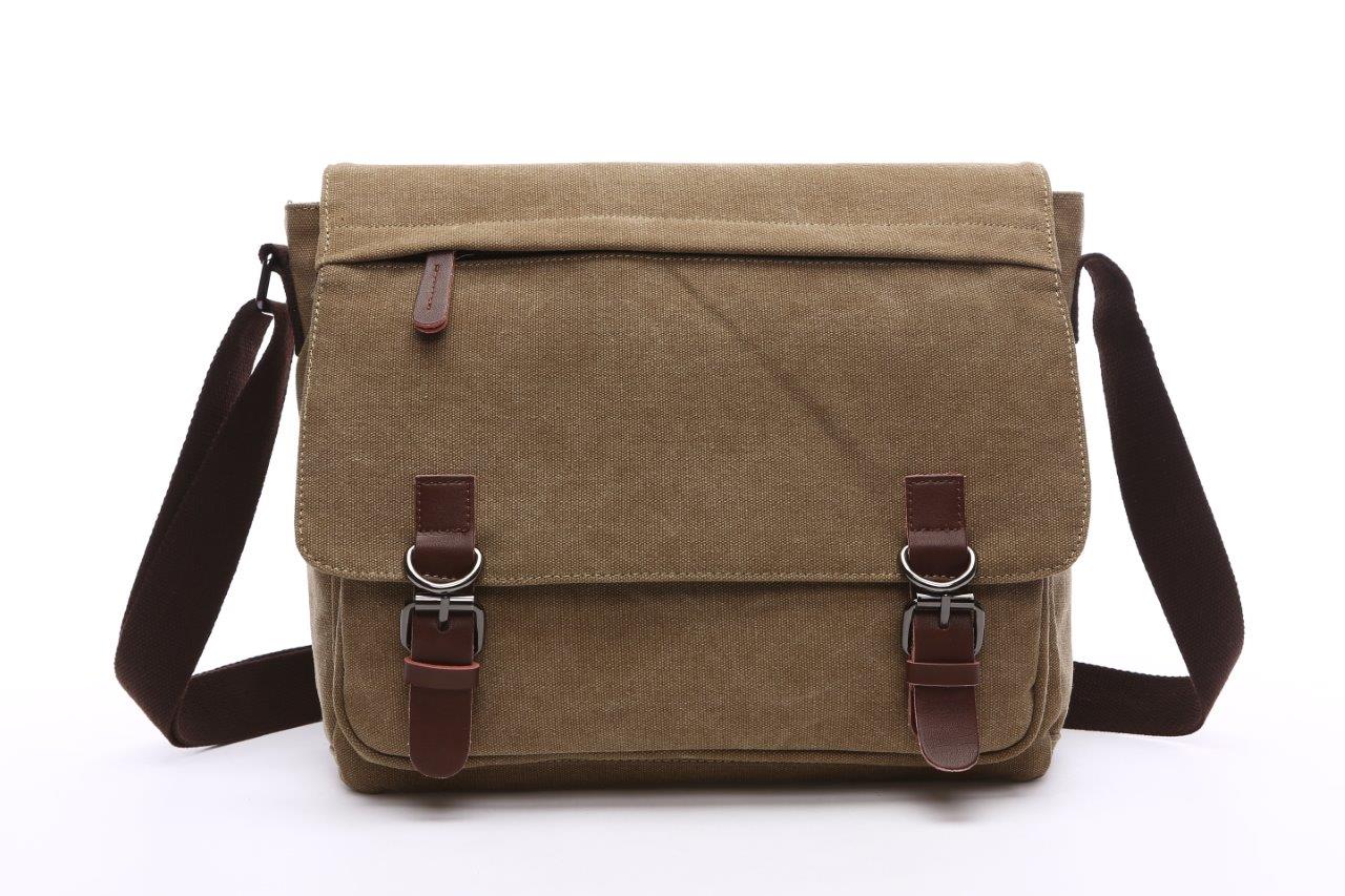 Crosstown Canvas Messenger Bag | Laptop Bag | Satchel Bag 15" - trendyful