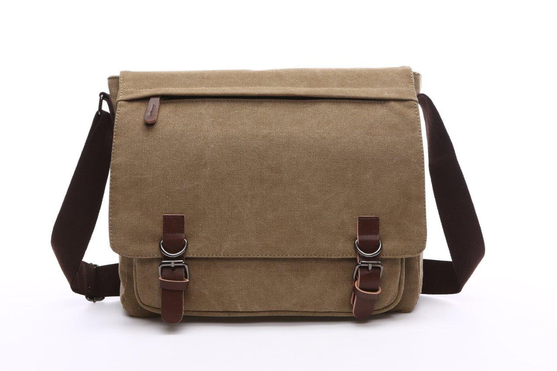 Crosstown Canvas Messenger Bag | Laptop Bag | Satchel Bag 15" - trendyful