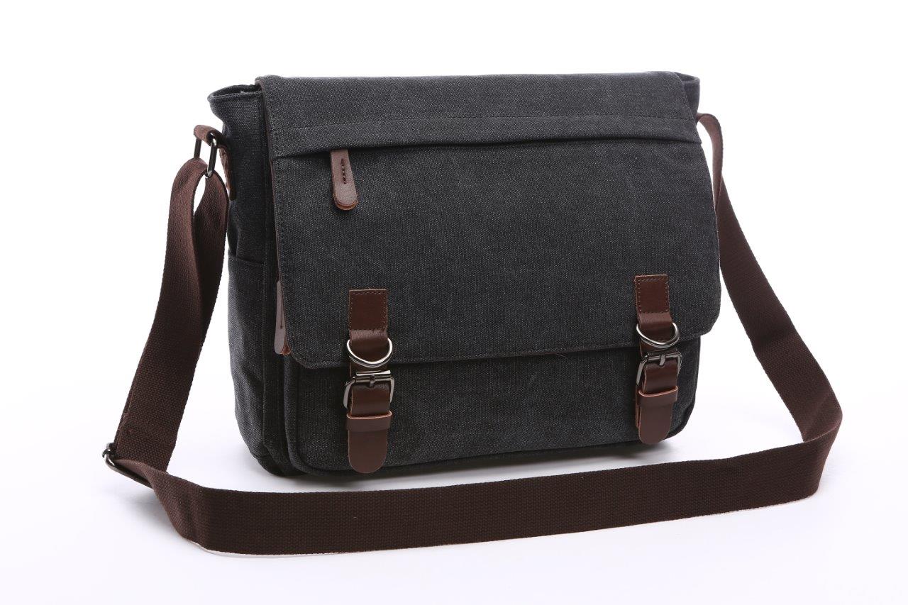 Crosstown Canvas Messenger Bag | Laptop Bag | Satchel Bag 13&quot; - trendyful