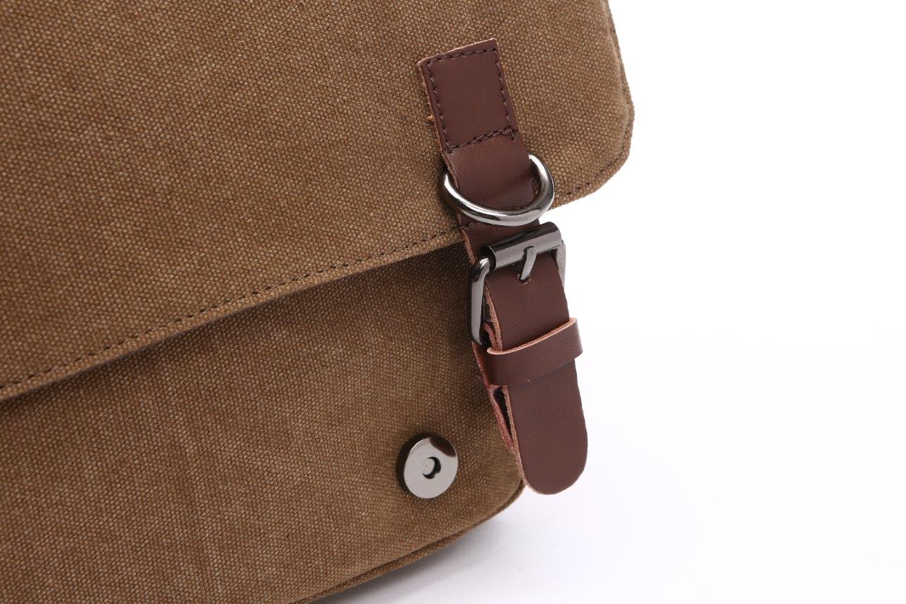 Crosstown Canvas Messenger Bag | Laptop Bag | Satchel Bag 15" - trendyful