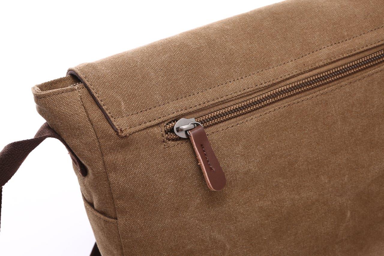 Crosstown Canvas Messenger Bag | Laptop Bag | Satchel Bag 15" - trendyful