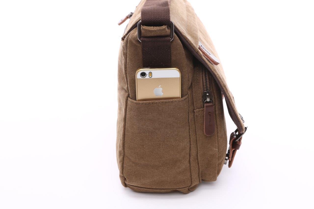 Crosstown Canvas Messenger Bag | Laptop Bag | Satchel Bag 13" - trendyful