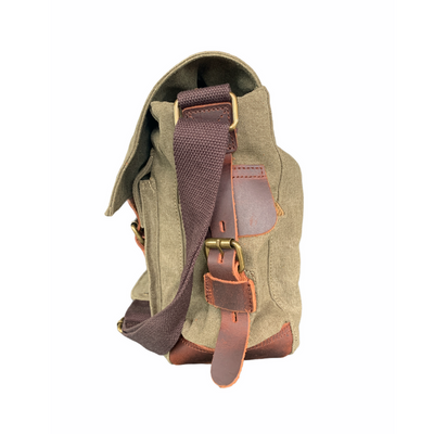 Tyrone Canvas & Leather Messenger Bag | Shoulder Bag - trendyful