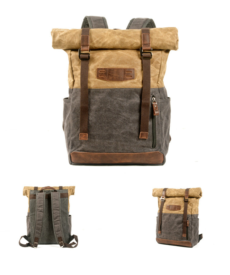 Voyager-waxed-canvas-backpack-trendyful