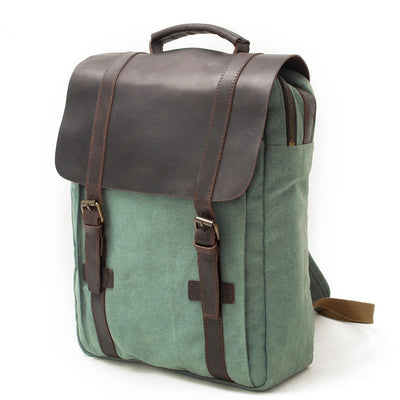 canvas-leather-backpack-trendyful