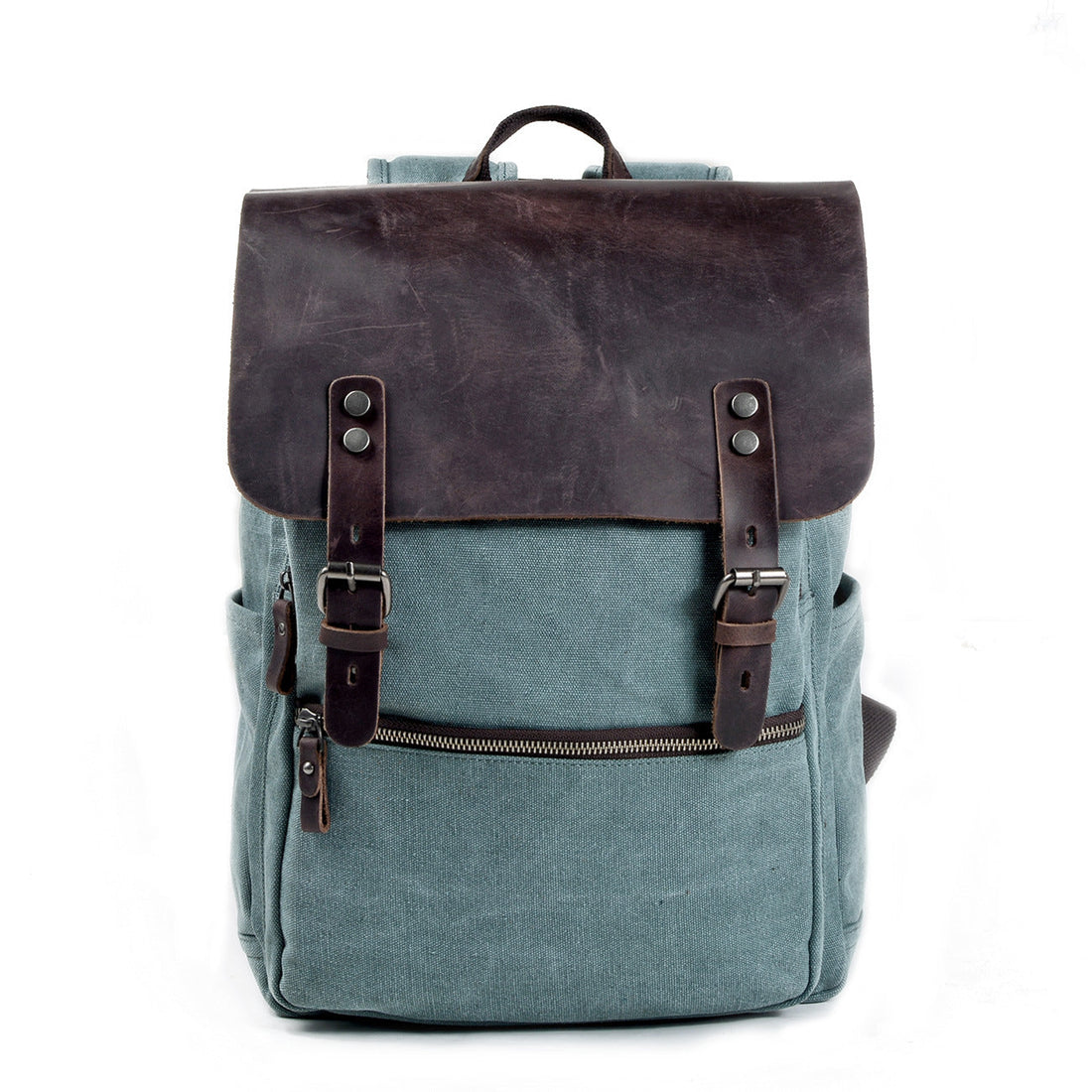 canvas-leather-backpack-trendyful