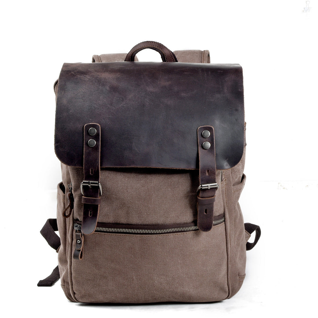 canvas-leather-backpack-trendyful