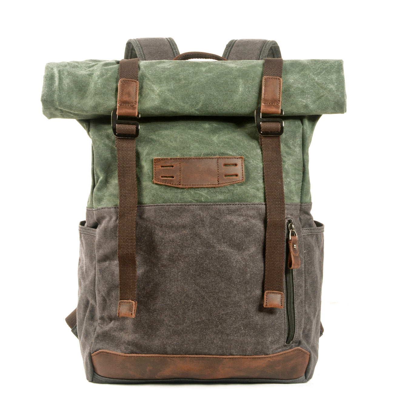 Voyager Waxed Canvas Backpack - trendyful